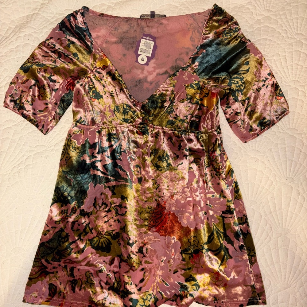 Velvet Floral Top